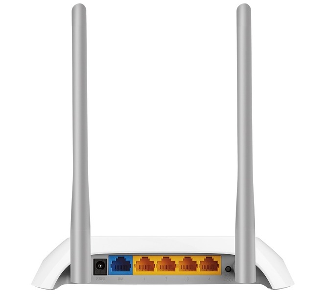 روتر TP-Link WR840N چهار پورت LAN با سرعت 10/100Mbps و یک دکمه WPS/Reset در پشت خود دارد.